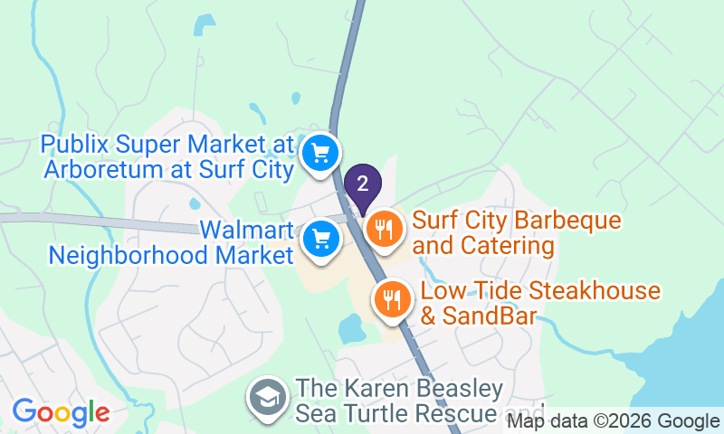 Map of Surf City Approach (the funnel) (NC-50 & NC-210 meet at the Publix/Petco plaza)